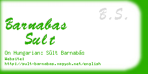 barnabas sult business card